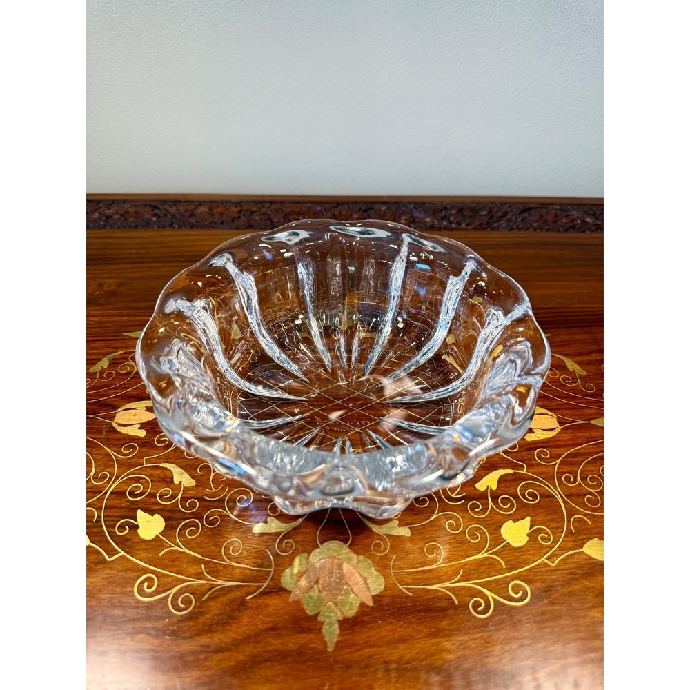Vintage Orrefors Fleur Crystal Bowl • Jan Johansson Swedish Art‎ Glass